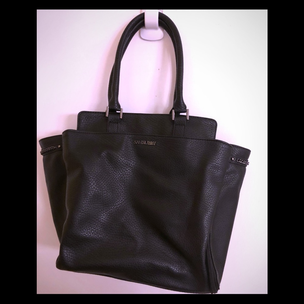 Sam&Libby Black Pebbled Leather Bag